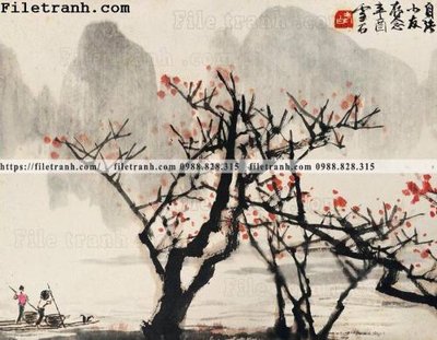 File tranh ảnh gốc tranh phong canh da tuyet trang thuy mac 183 dùng cho in khổ lớn