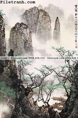 File gốc tranh phong canh da tuyet trang thuy mac 187 (trang trí) phòng trẻ em