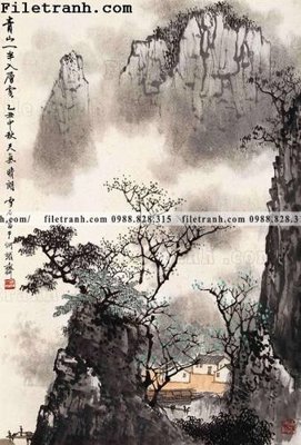 File gốc tranh phong canh da tuyet trang thuy mac 188 (cho in UV) siêu nét