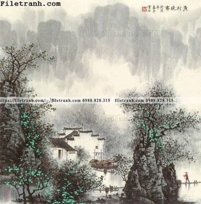 File gốc tranh phong canh da tuyet trang thuy mac 231 (in ấn) màu sắc trung thực