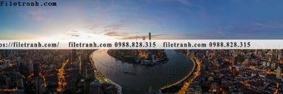 File tranh tranh phong canh dai toan canh thanh pho 169 (file gốc) chuẩn màu in