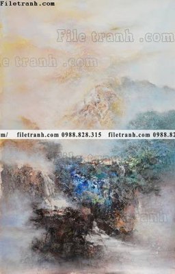 File in lụa tranh phong canh nuoc trung quoc 605 (phong cảnh) tranh phong canh nuoc trung quoc 605