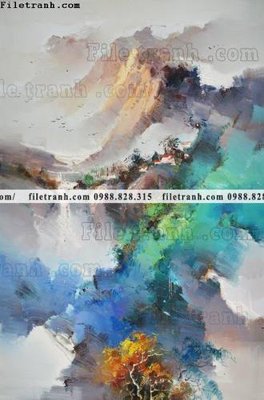 File tranh quảng cáo tranh phong canh nuoc trung quoc 611 (file gốc) chuyên nghiệp