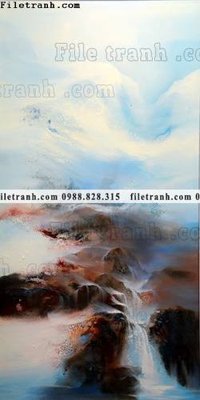 File gốc tranh phong canh nuoc trung quoc 617 (in lụa) cao cấp