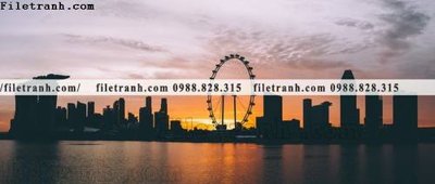 File ảnh tranh phong canh thanh pho ngang dai 656 (gốc) in standee