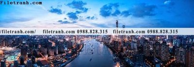 File tranh tranh phong canh thanh pho ngang dai 685 (ảnh gốc) in trần nhà