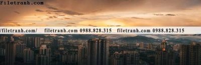 File gốc tranh phong canh thanh pho ngang dai 695 (in tráng gương) hiện đại