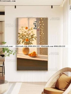 File tranh gốc PSD tranh qua hong le hoi 506 còn nguyên layer