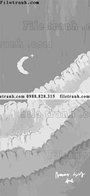 Ảnh gốc tranh son dau hoa tiet 3d 1525 (độ nét cao) in tráng gương