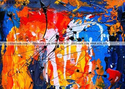 File gốc tranh son dau mau truu tuong 122 (in mica) trang trí