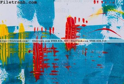 Hình ảnh file gốc in trần nhà tranh son dau mau truu tuong 159