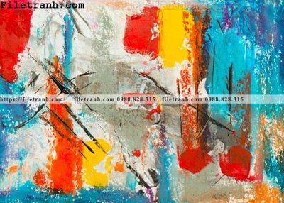 File gốc tranh son dau mau truu tuong 183 (in ấn) màu sắc trung thực