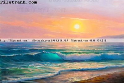 File tranh in trần 3D tranh son dau phong canh bien 104 (ảnh gốc)