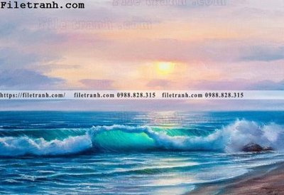 File in trần tranh son dau phong canh bien 112 (bản gốc) 5D