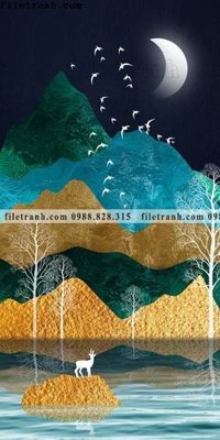 Download file gốc tranh su pha le guong huou nai 518 (in lụa) nghệ thuật