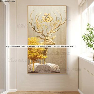 Tải file gốc in lụa tranh su pha le nai vang 509 siêu nét