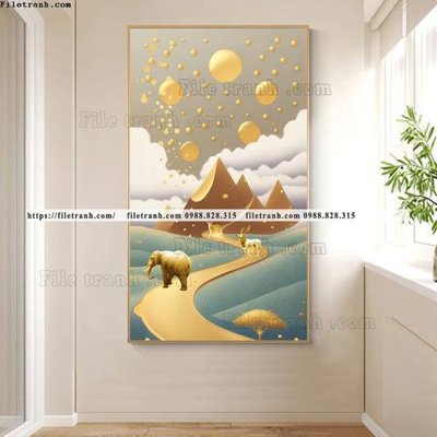 File gốc tranh su pha le nai vang 515 (chuẩn màu) cho in offset