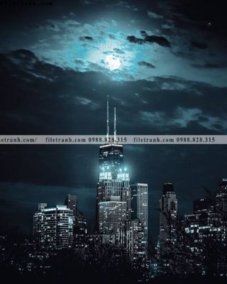 Download file gốc tranh thanh pho kieu dep 520 (in mica) 3D