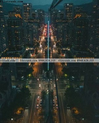 Tải file tranh thanh pho kieu dep 532 (gốc) làm file in ấn