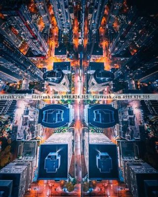 File tranh tranh thanh pho kieu dep 555 (file gốc) chuẩn màu in