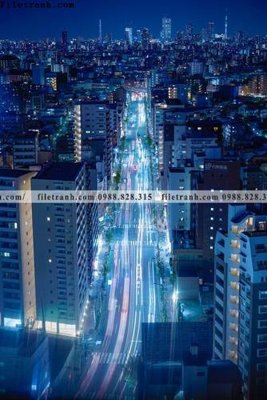 Download file gốc tranh thanh pho kieu dep 556 (in mica) trang trí