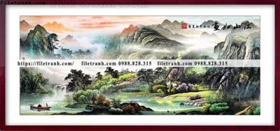 File gốc tranh thuy mac trung quoc 501 (PSD/TIFF) độ phân giải cao