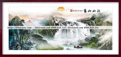 File in lụa tranh thuy mac trung quoc 502 (chất lượng cao) tranh thuy mac trung quoc 502