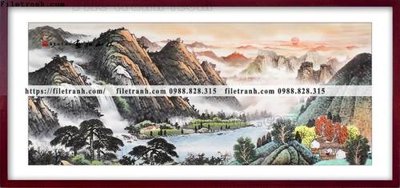 File tranh in mica tranh thuy mac trung quoc 535 (độ phân giải cao)