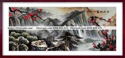 File tranh tranh thuy mac trung quoc 536 (bản gốc) in lụa 3D