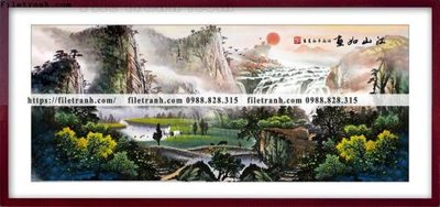 File gốc tranh thuy mac trung quoc 541 (in lụa) cao cấp