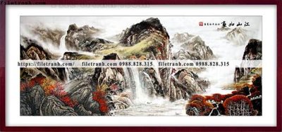 File gốc tranh thuy mac trung quoc 549 (in tráng gương) hiện đại