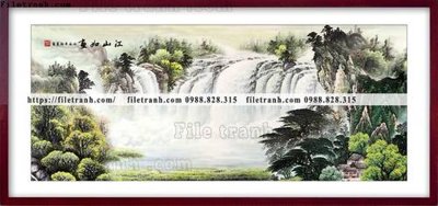 File tranh tranh thuy mac trung quoc 557 (bản gốc) treo phòng ăn