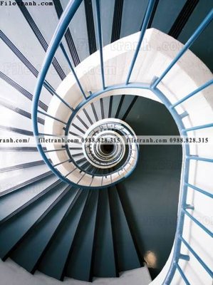 Ảnh gốc tranh toa nha thang dung 575 (nét căng) in mica