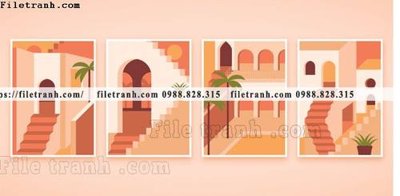 File gốc tranh toi gian bo 3 minimalis 163 (in tráng gương) ốp tường