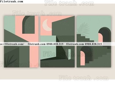 Chi tiết file ảnh tranh toi gian bo 3 minimalis 166 sắc nét