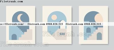 File PSD tranh toi gian bo 3 minimalis 180 (bản gốc) đã tách nền