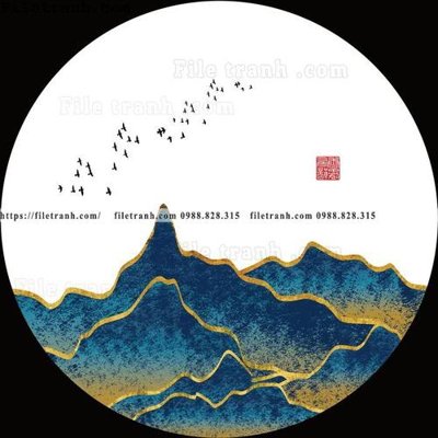 File tranh tranh tron kieu Trung Quoc moi 132 (ảnh gốc) in trần 3D