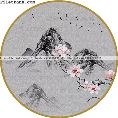 File in lụa tranh tron kieu Trung Quoc moi 335 (chất lượng cao) tranh tron kieu Trung Quoc moi 335