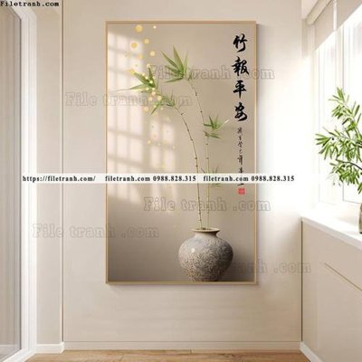 Ảnh gốc tranh truc mat troi toi gian 500 (nét căng) in mica