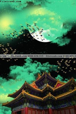 File gốc tranh trung quoc mau do 618 (ảnh chi tiết) để in trần