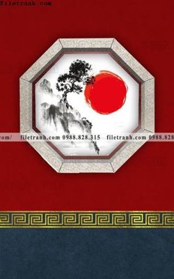 File gốc tranh trung quoc mau do 622 (phong cách) tối giản