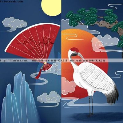 File PSD tranh trung quoc mau do 647 (gốc) nhiều lớp (multi-layer)