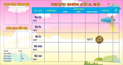 Tải file THUC DON CUA BE 5 (gốc) in trên mọi chất liệu