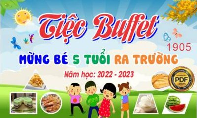 File ảnh TIEC BUFFET mung be 5 tuoi ra truong (gốc) in decal dán tường