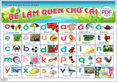 File gốc be lam quen chu cai - truong mau giao hoa xuan dong (in ấn) màu sắc trung thực