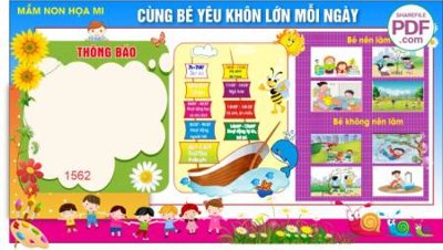 Tải file tranh gốc mam non hoa mi - cung be yeu khon lon moi ngay chất lượng cao