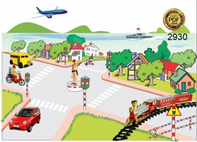 Tải về file tranh gốc tranh tuong giao thong mam non (để in quảng cáo)