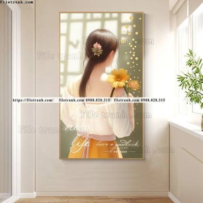 File gốc in mica tranh truu tuong co gai phu nu hien dai 530 chất lượng