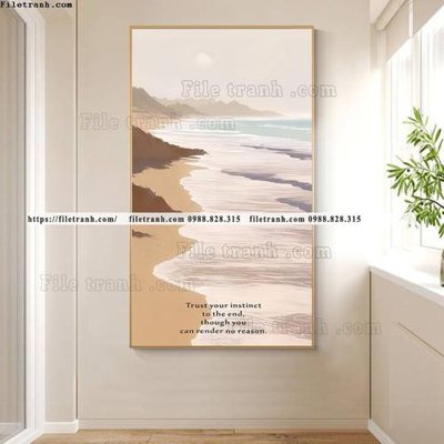 File gốc tranh ve bai bien hoang hon dep 502 (in mica) cắt laser