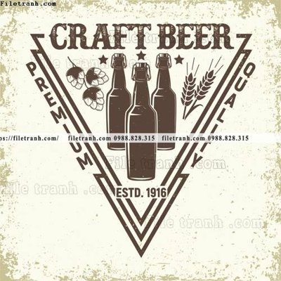 File ảnh tranh ve bia co dien quan bia 1538 (gốc) in decal dán tường